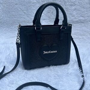 Juicy Couture Black and Silver Crossbody Bag Structured Design